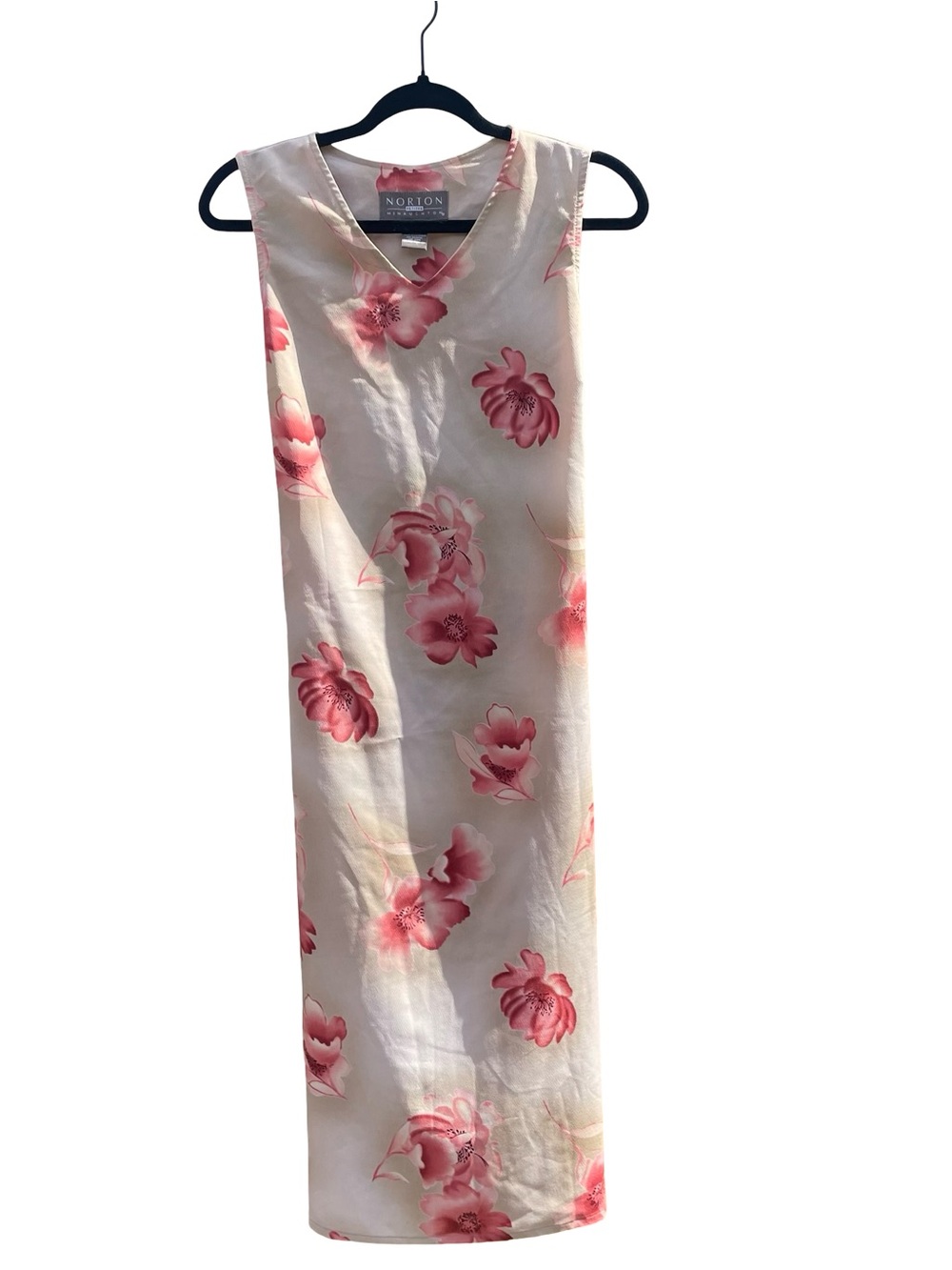 Vintage y2k cottage core sleeveless floral midi dress size LP